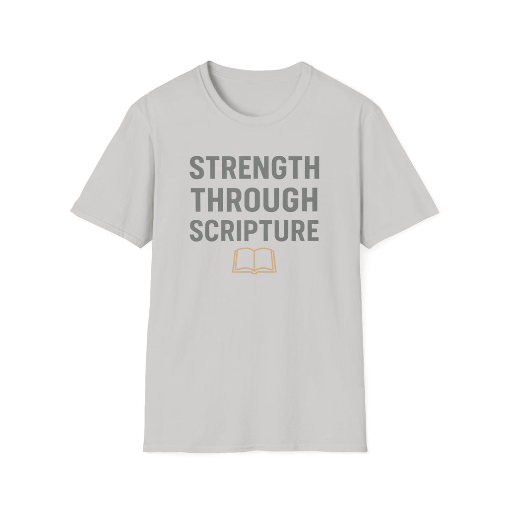 Strength Through Scripture – Bold Faith & Fitness Statement Tshirt