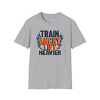 Train Angry, Lift Heavier typo T-Shirt