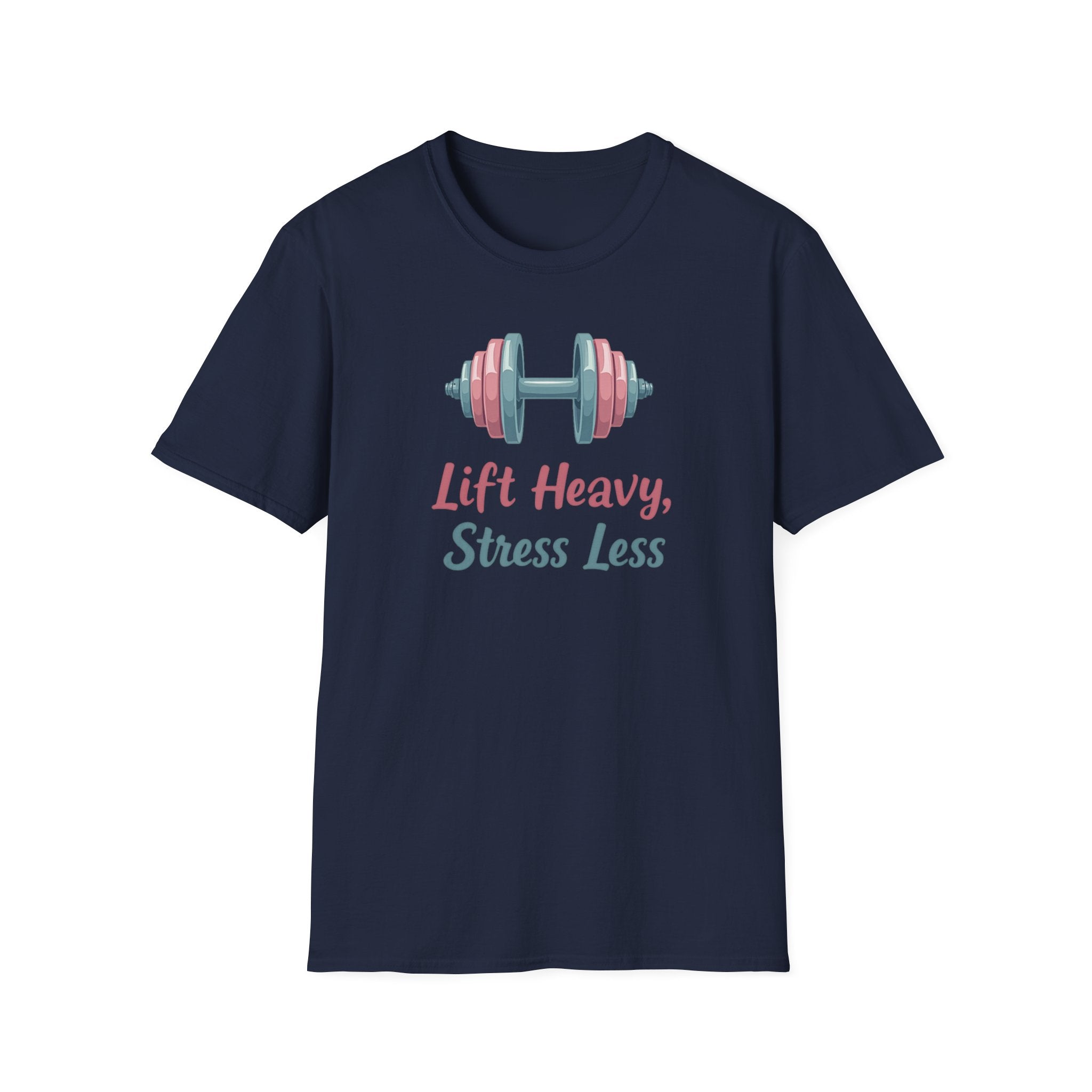 Lift Heavy, Stress Less – Barbell Bliss Edition T-Shirt