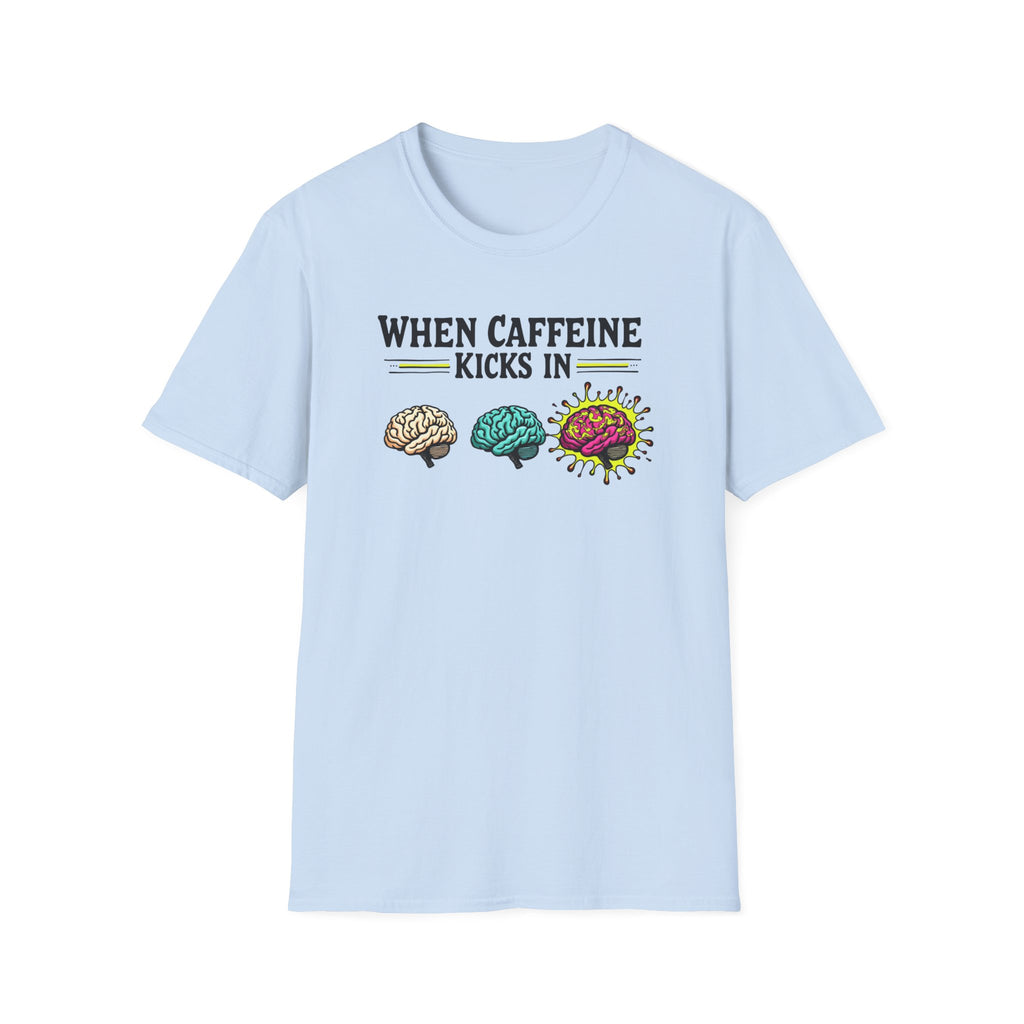 When Caffeine Kicks In – Comic Pop Brain Burst T-Shirt
