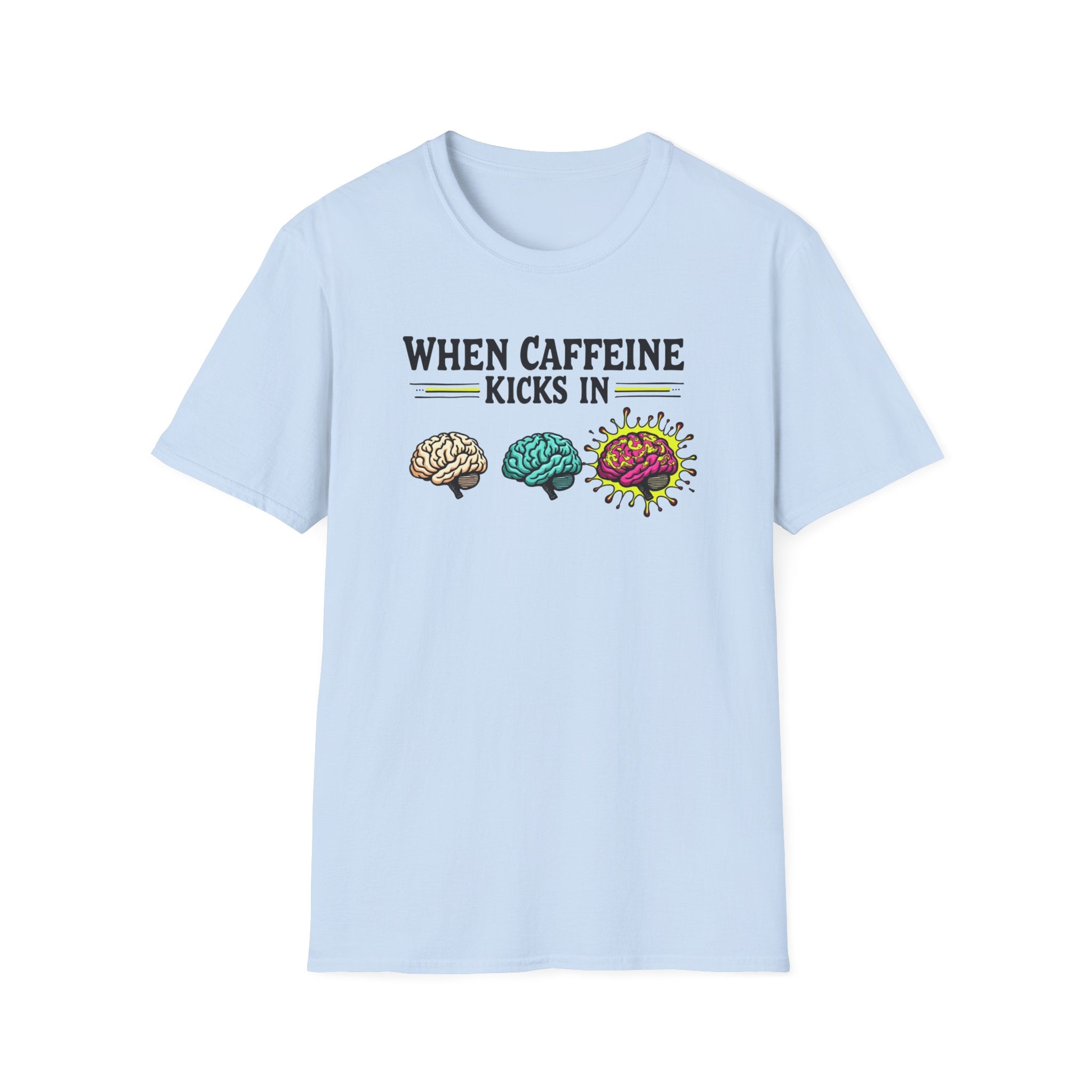 When Caffeine Kicks In – Comic Pop Brain Burst T-Shirt