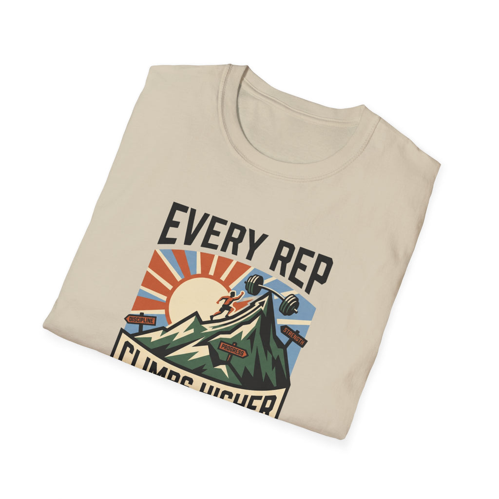 Every rep climbs higher - Push day T-Shirt
