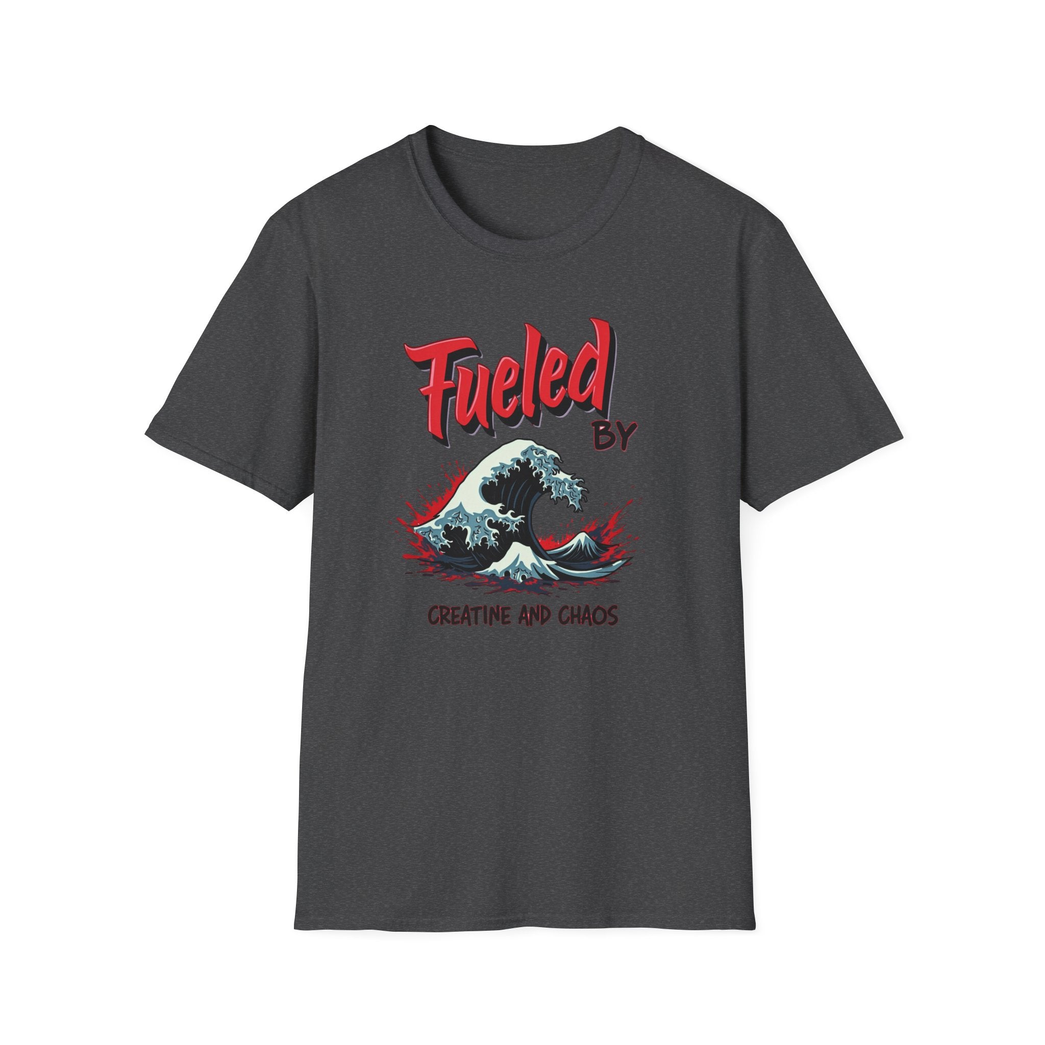Fueled by Creatine and Chaos – Energy Wave Edition T-Shirt